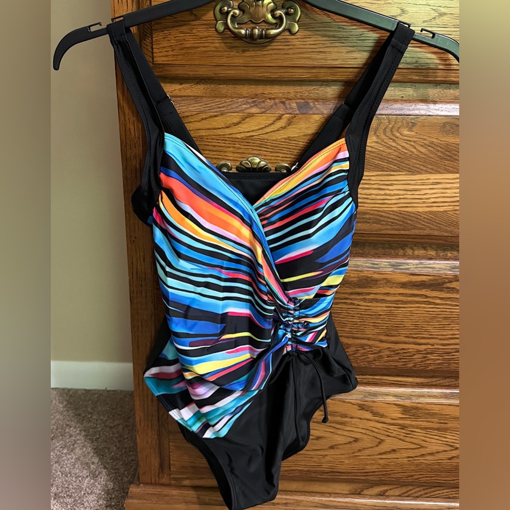 Colorful Striped One Piece Swimsuit